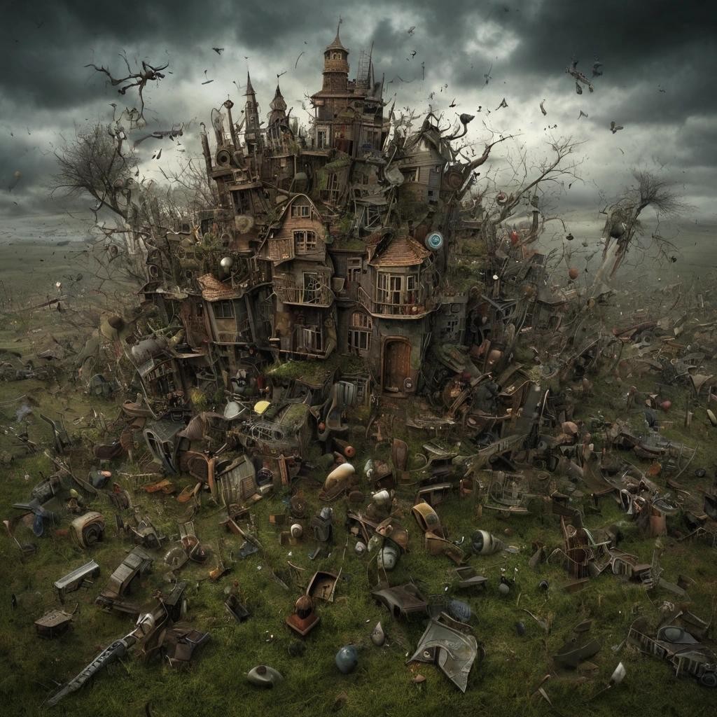 Image with seed 3535391987 generated via Stable Diffusion through @stablehorde@sigmoid.social. Prompt: The Apostrophe Catastrophe, surrealism, magic realism, fantasy, whimsical, weird, chaotic, very detailed 