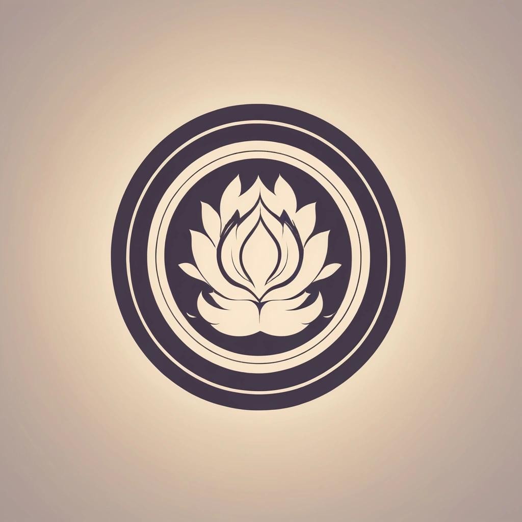Image with seed 3013871422 generated via Stable Diffusion through @stablehorde@sigmoid.social. Prompt: a simple Buddhist logo