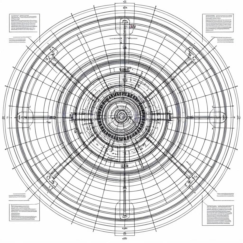 Image with seed 2070136370 generated via Stable Diffusion through @stablehorde@sigmoid.social. Prompt: patent blueprint of a nonlinear agnosticism accelerator 