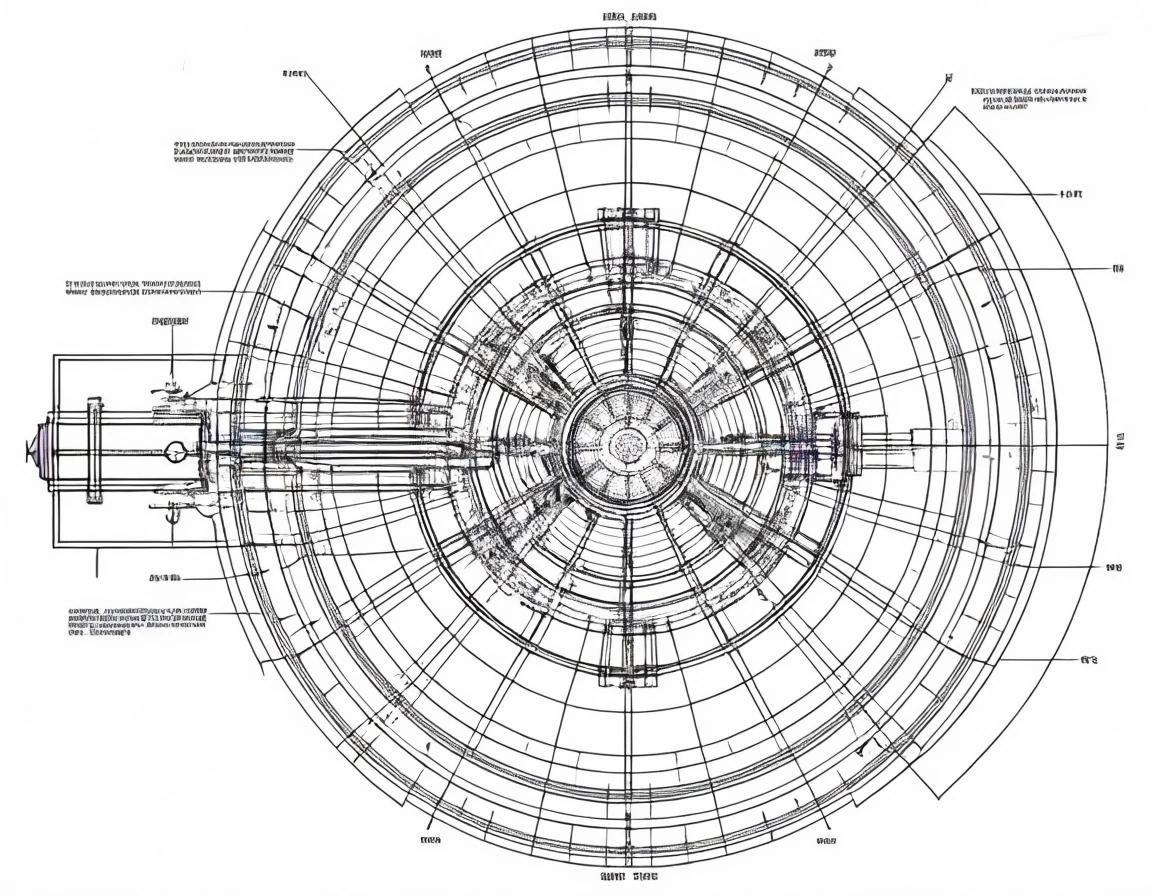 Image with seed 2180106507 generated via Stable Diffusion through @stablehorde@sigmoid.social. Prompt: patent blueprint of a nonlinear agnosticism accelerator 