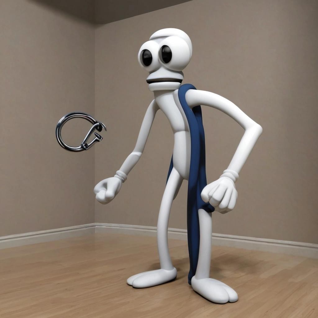 Image with seed 943927252 generated via Stable Diffusion through @stablehorde@sigmoid.social. Prompt: Clippy from Microsoft Word but he has been hitting the gym for years and he is ripped