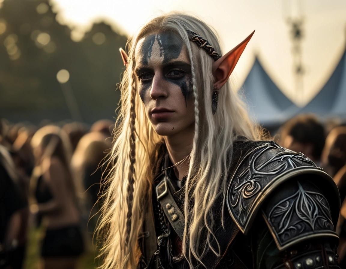 Image with seed 2969793412 generated via Stable Diffusion through @stablehorde@sigmoid.social. Prompt: High Elf Wacken 