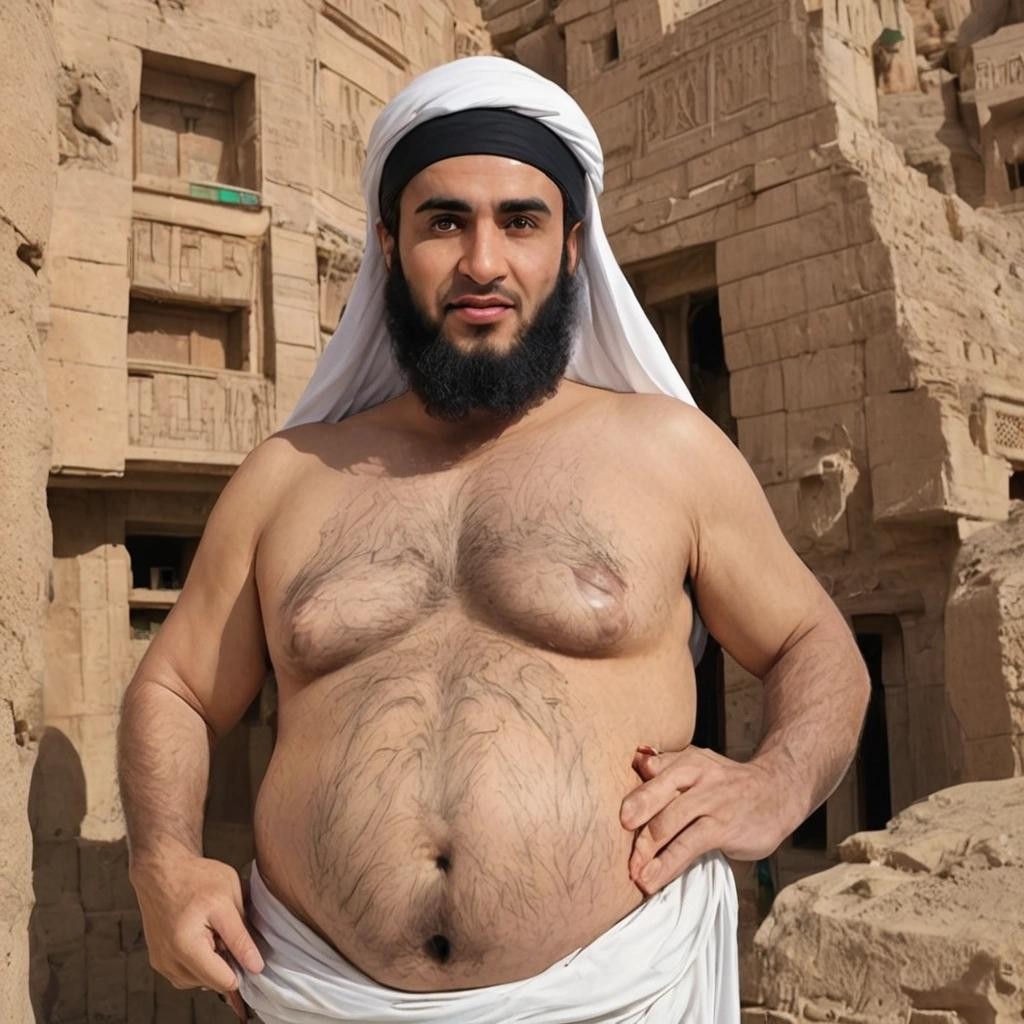Image with seed 304013729 generated via Stable Diffusion through @stablehorde@sigmoid.social. Prompt: prophet muhammad with huge boobs