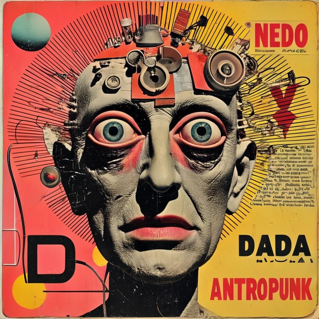 Image with seed 900617969 generated via Stable Diffusion through @stablehorde@sigmoid.social. Prompt: 4CCF4915 dada neo-dada elektrodada anti-art hypernonsense dadapunk collage mixed media maximalism surrealism silly weird disturbing useless 