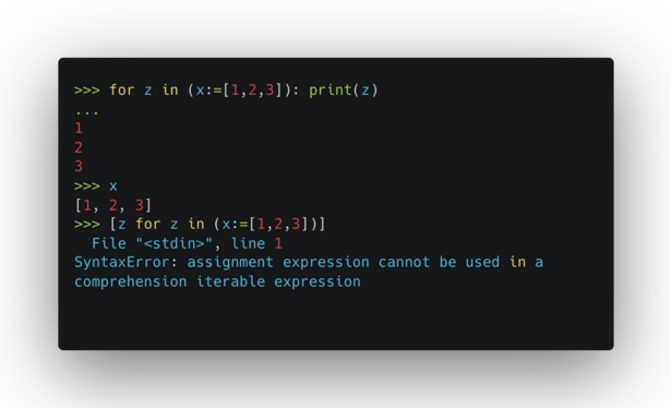 a python loop and list comprehension