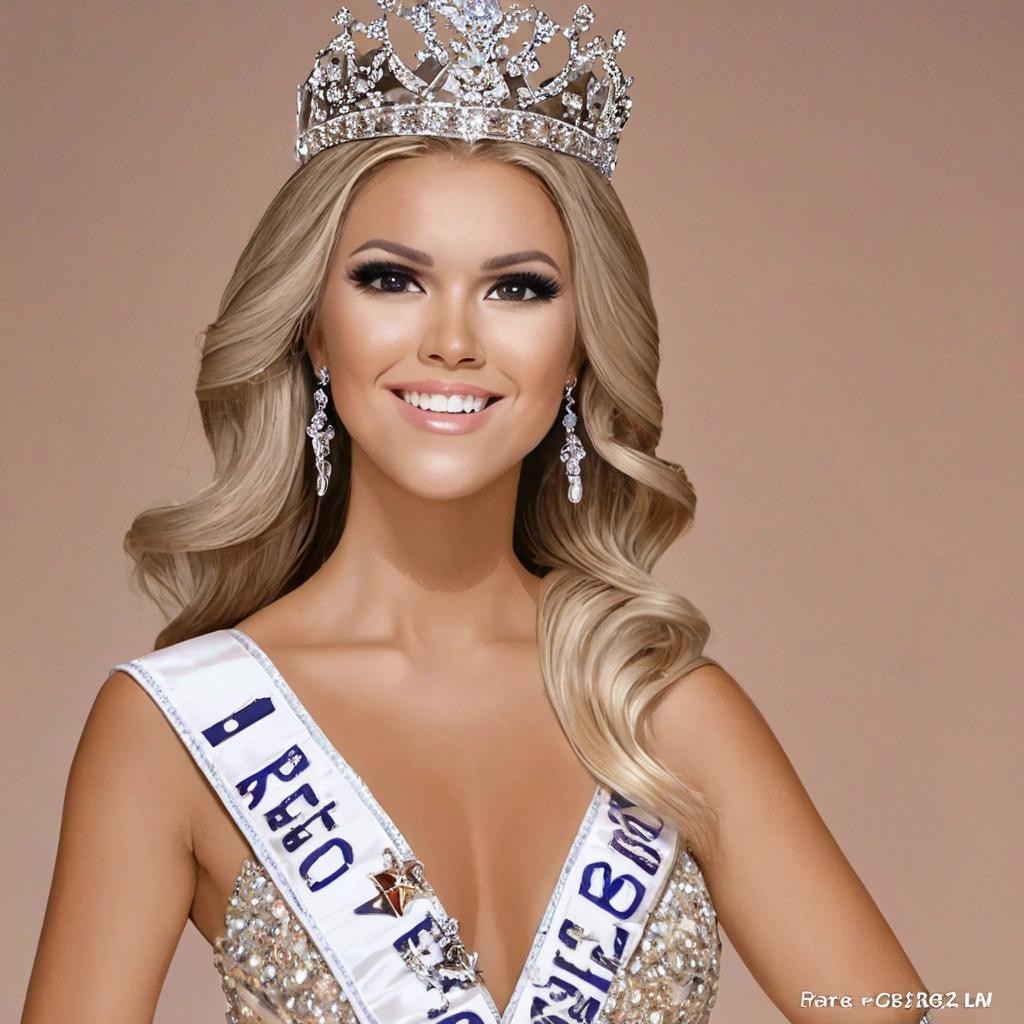 Image with seed 1000522114 generated via Stable Diffusion through @stablehorde@sigmoid.social. Prompt: beauty, grace, Miss United States