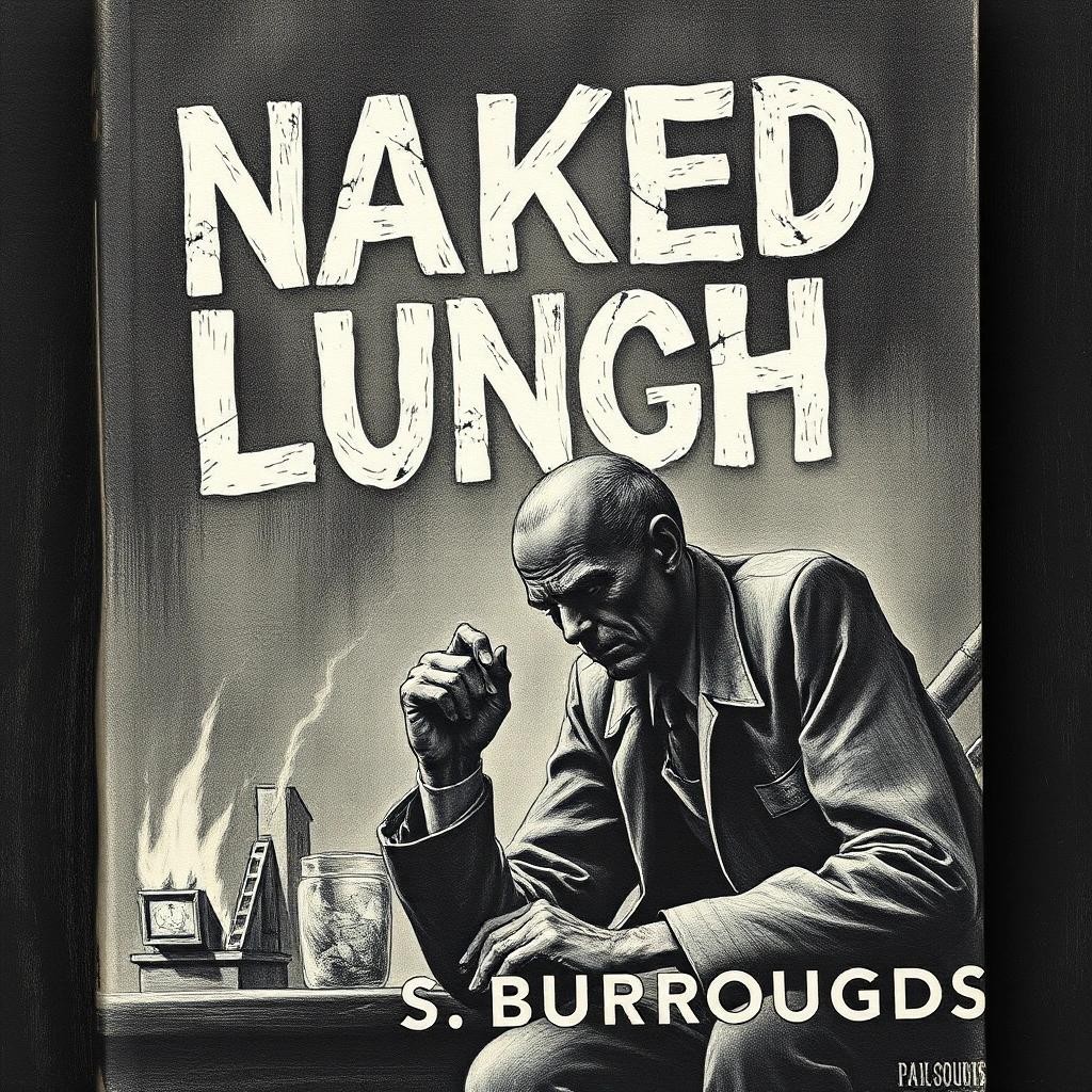 Image with seed 1747797042 generated via Stable Diffusion through @stablehorde@sigmoid.social. Prompt: Naked Lunch by William S Burroughs, realistic, high detail