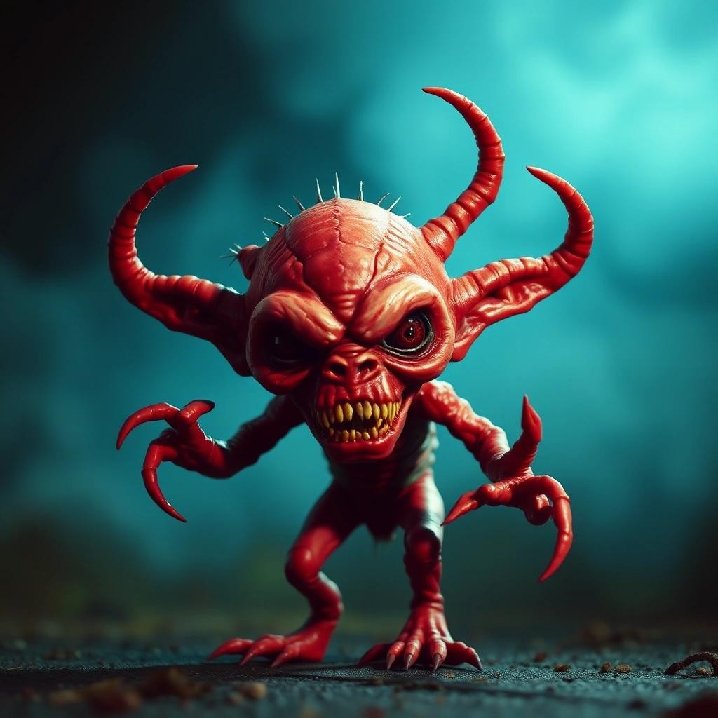 Image with seed 3802805220 generated via Stable Diffusion through @stablehorde@sigmoid.social. Prompt: a mutant creature from a horror movie