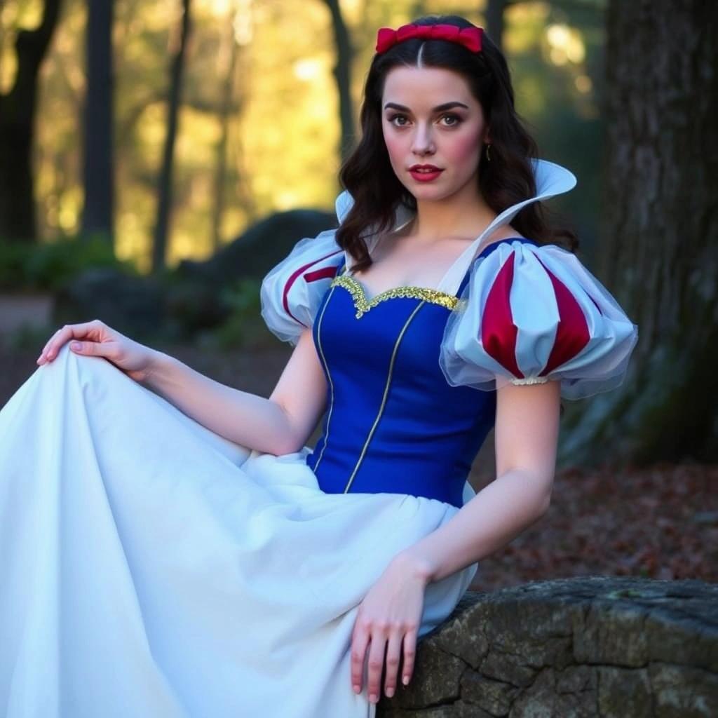 Image with seed 1269372171 generated via Stable Diffusion through @stablehorde@sigmoid.social. Prompt: actress Anya Taylor-Joy as Snow White the fairest of them all