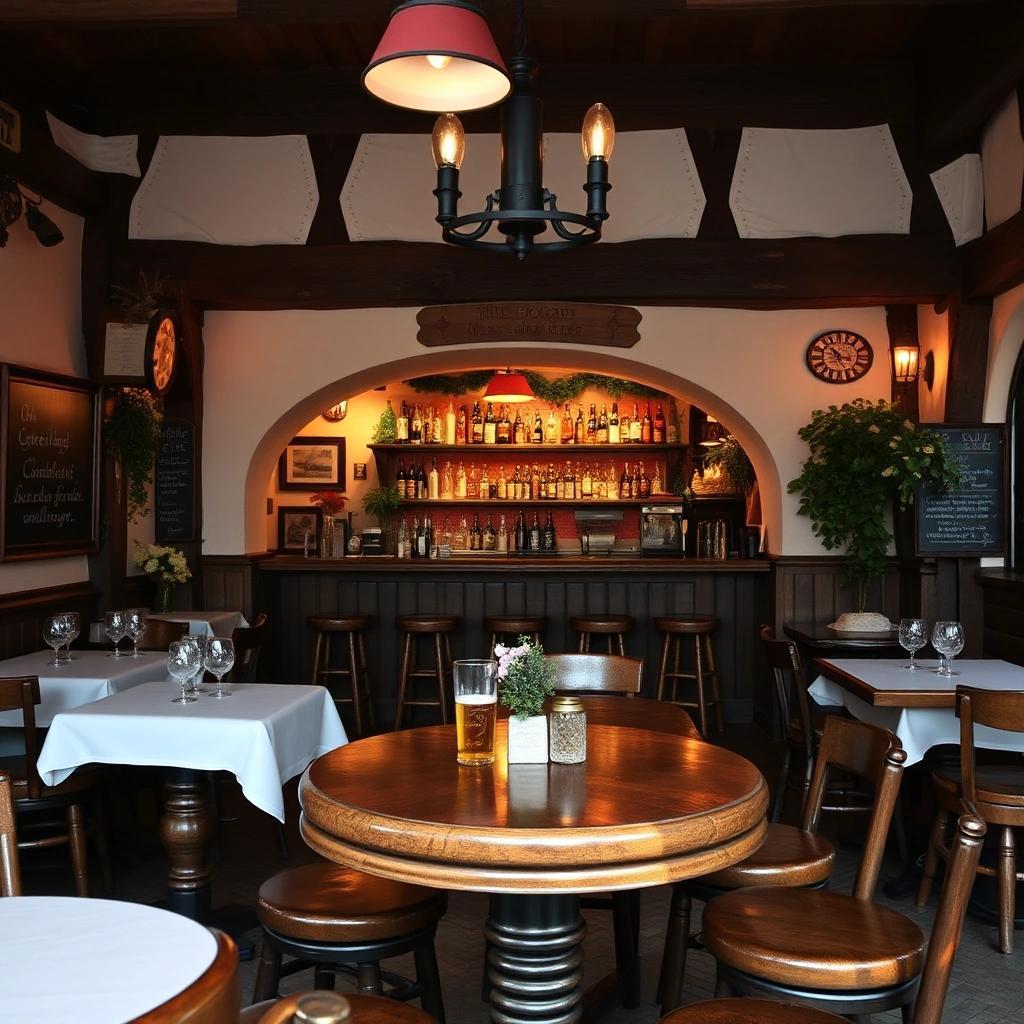 Image with seed 1658045161 generated via Stable Diffusion through @stablehorde@sigmoid.social. Prompt: a traditional German beer bar but everything is in old rose