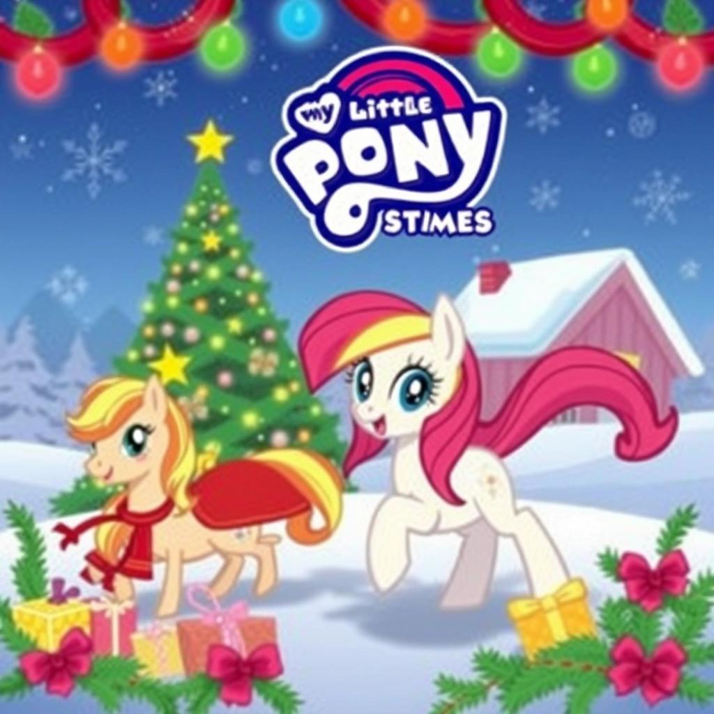 Image with seed 149824496 generated via Stable Diffusion through @stablehorde@sigmoid.social. Prompt: a My Little Pony Christmas poster