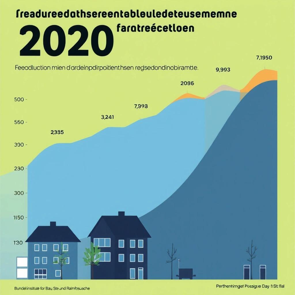 Image with seed 1951543877 generated via Stable Diffusion through @stablehorde@sigmoid.social. Prompt: In Deutschland gibt es bis 2030 einen Bedarf von rund 320.000 neuen Wohnungen pro Jahr, so das Bundesinstitut für Bau-, Stadt- und Raumforschung. Allerdings gibt es große regionale Unterschiede.