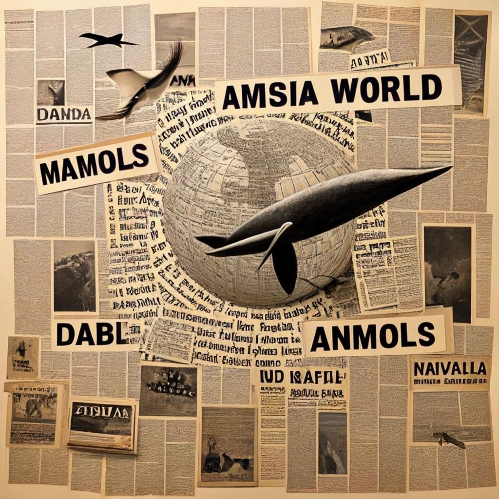 Image with seed 4157625372 generated via Stable Diffusion through @stablehorde@sigmoid.social. Prompt: a Dada World. Build by animals out of real. Many writings and manifestos in the background. Old newspapers flying around. 