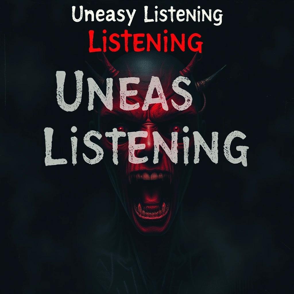 Image with seed 3329527184 generated via Stable Diffusion through @stablehorde@sigmoid.social. Prompt: an eerie and disturbing cover for an Album named "Uneasy Listening"