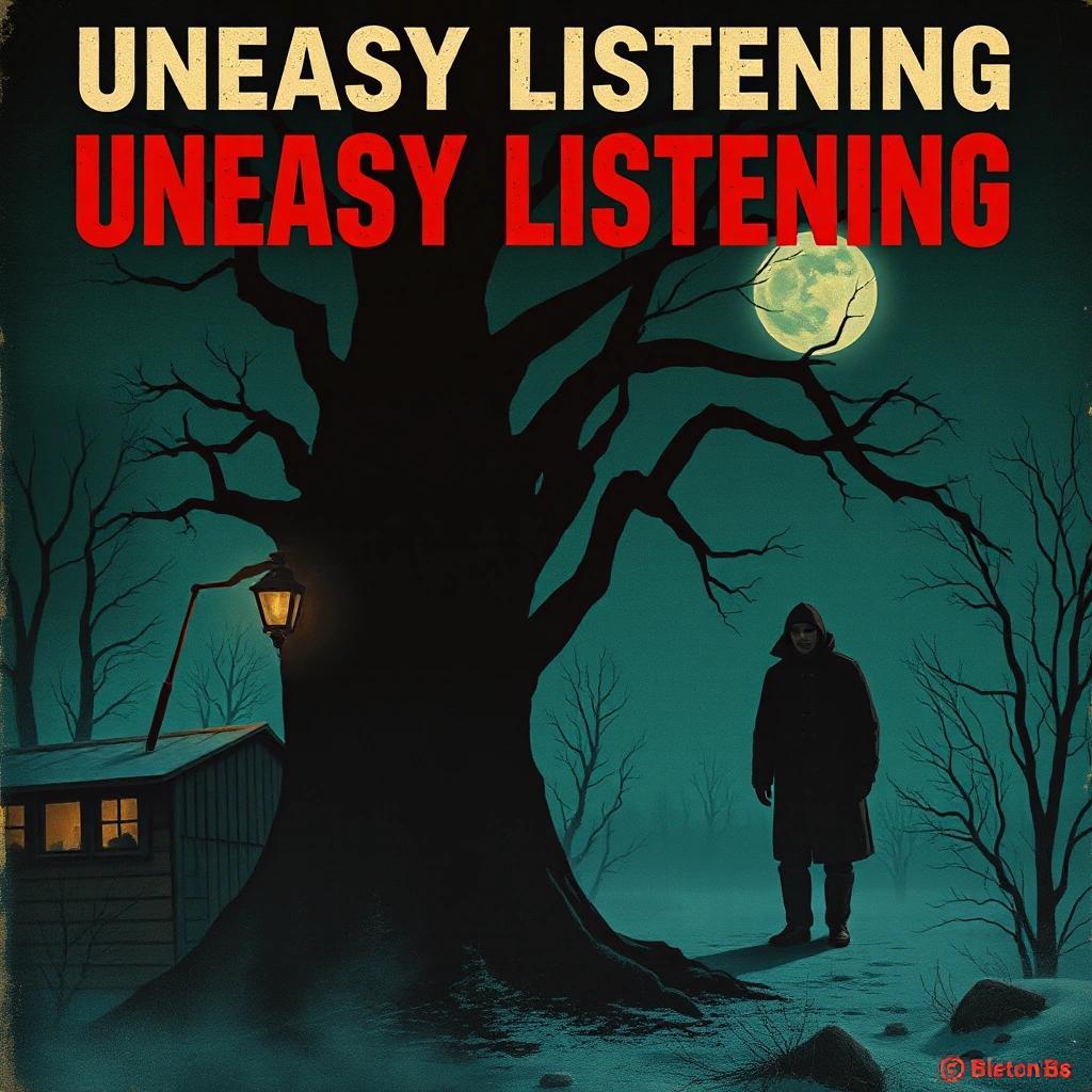 Image with seed 1979978680 generated via Stable Diffusion through @stablehorde@sigmoid.social. Prompt: an eerie and melancholic cover for an Album named &quot;Uneasy Listening&quot; in the style of soviet propaganda posters
