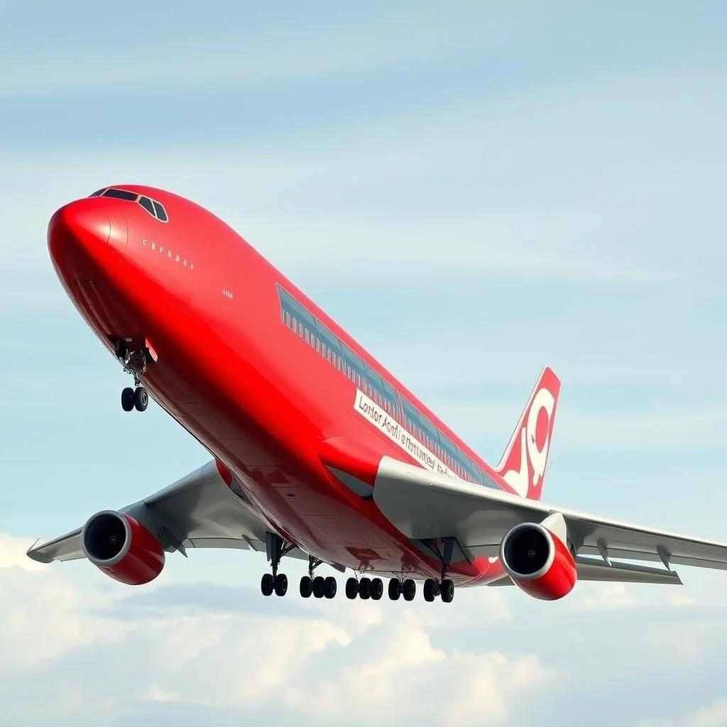 Image with seed 63138 generated via Stable Diffusion through @stablehorde@sigmoid.social. Prompt: an airbus a380 plane that's been modified to look like a london double decker red bus.