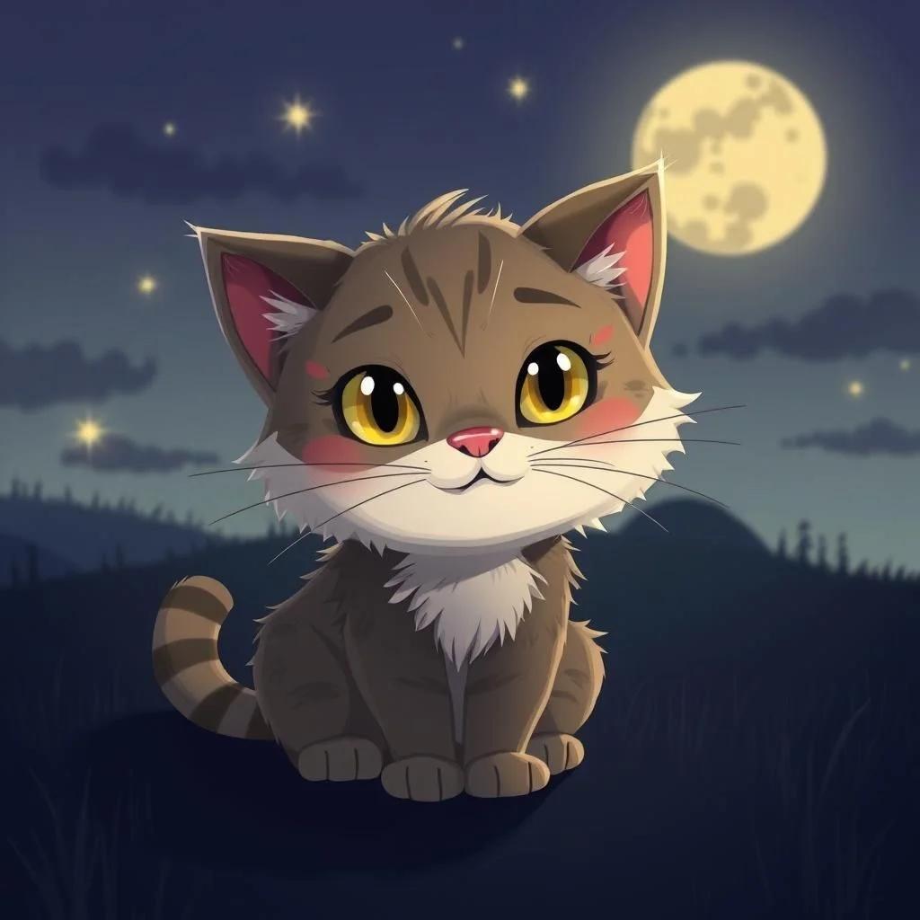Image with seed 96343 generated via Stable Diffusion through @stablehorde@sigmoid.social. Prompt: crepuscular cartoon, fabulous furry feline