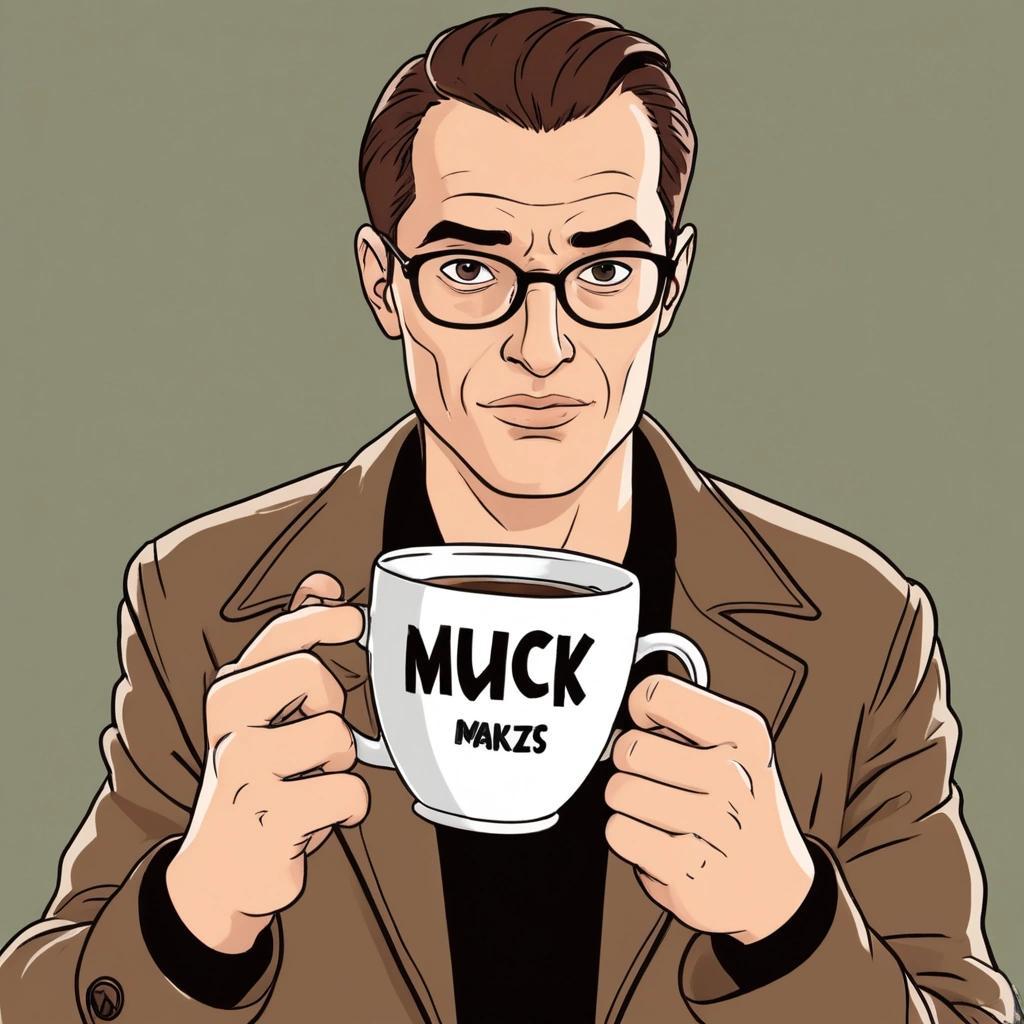 Image with seed 2811617817 generated via Stable Diffusion through @stablehorde@sigmoid.social. Prompt: a person drinking coffee and holding a cup has exactly and readable this text “Fuck NAZIS” , wikihow cartoon illustration###3d, photo, text, 