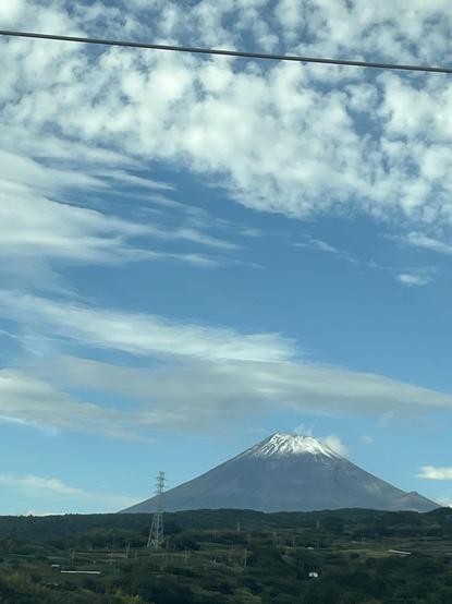 Mount Fuji viewed from the train Windows