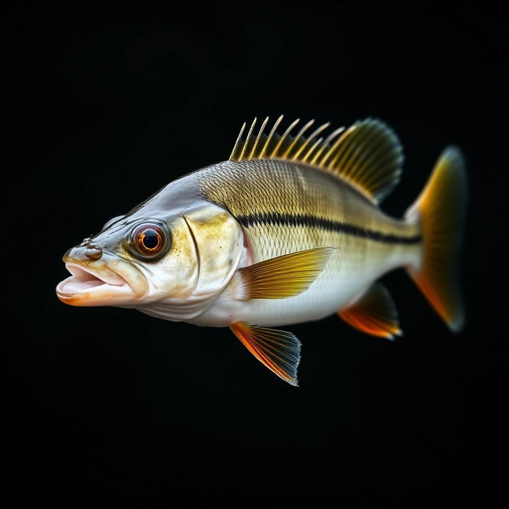 Image with seed 108678255 generated via Stable Diffusion through @stablehorde@sigmoid.social. Prompt: a scruffy pikeperch.