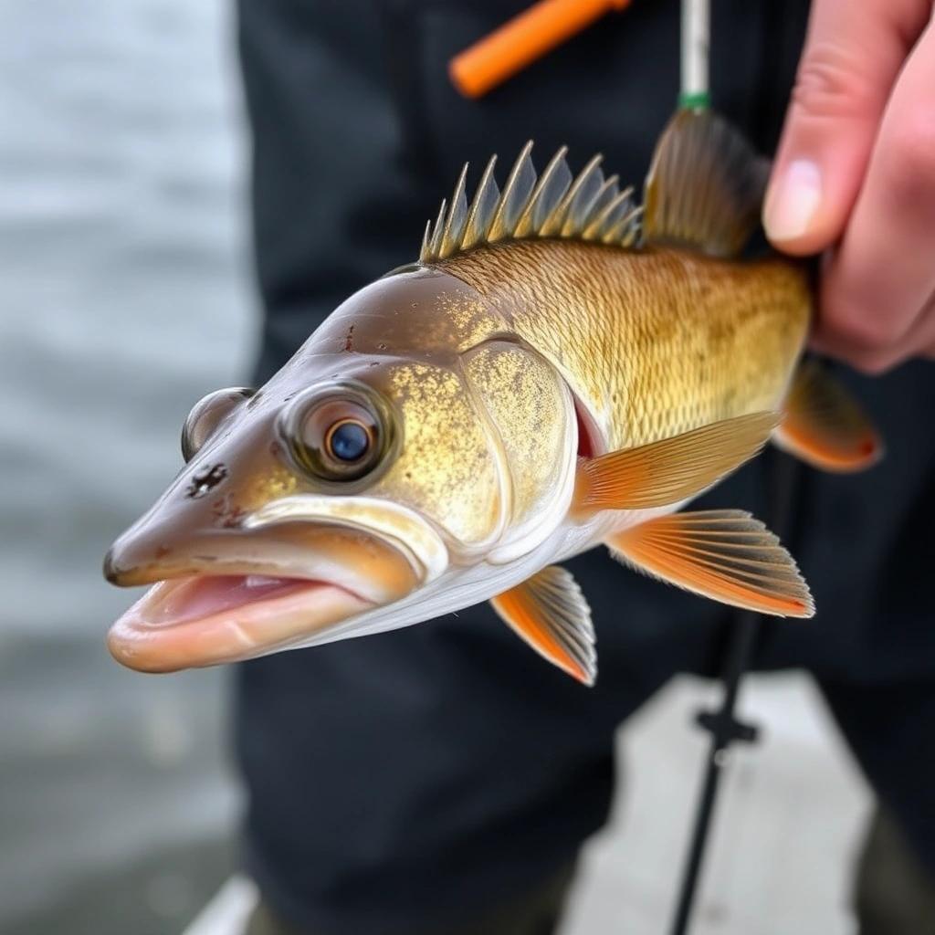 Image with seed 108678255 generated via Stable Diffusion through @stablehorde@sigmoid.social. Prompt: a scruffy pikeperch.