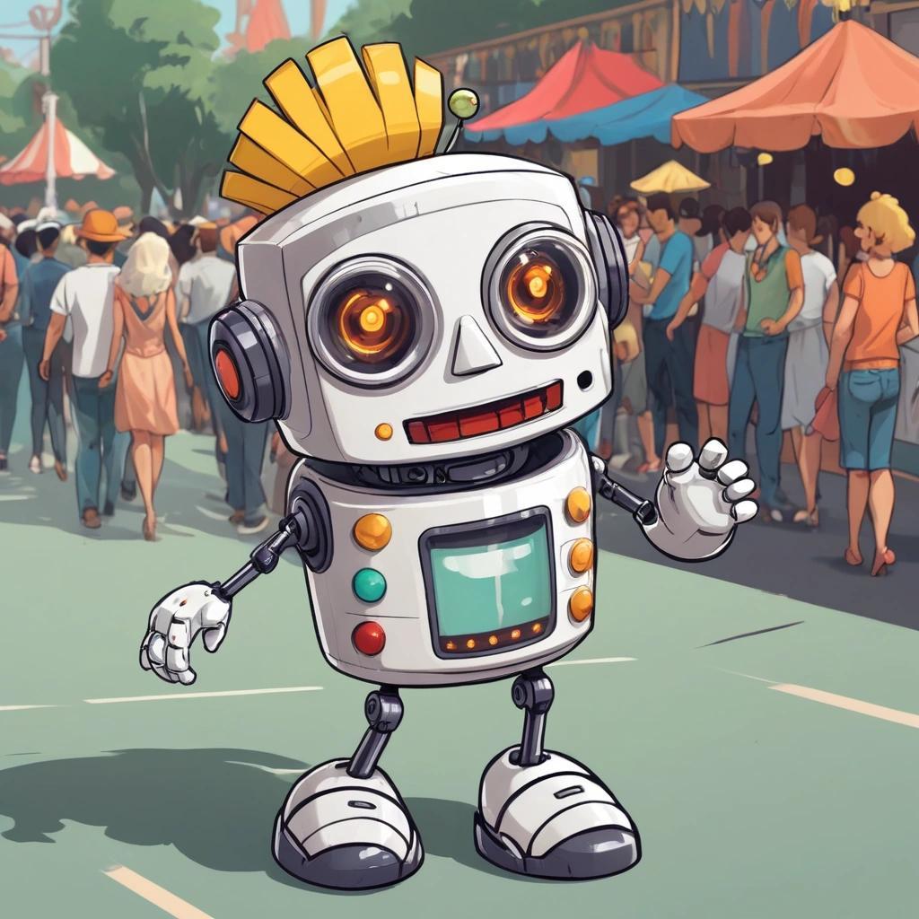 Image with seed 1146740415 generated via Stable Diffusion through stablehorde@sigmoid.social. Prompt: a ai-bot with prompt for a carnival costume , wikihow cartoon illustration###3d, photo, text,