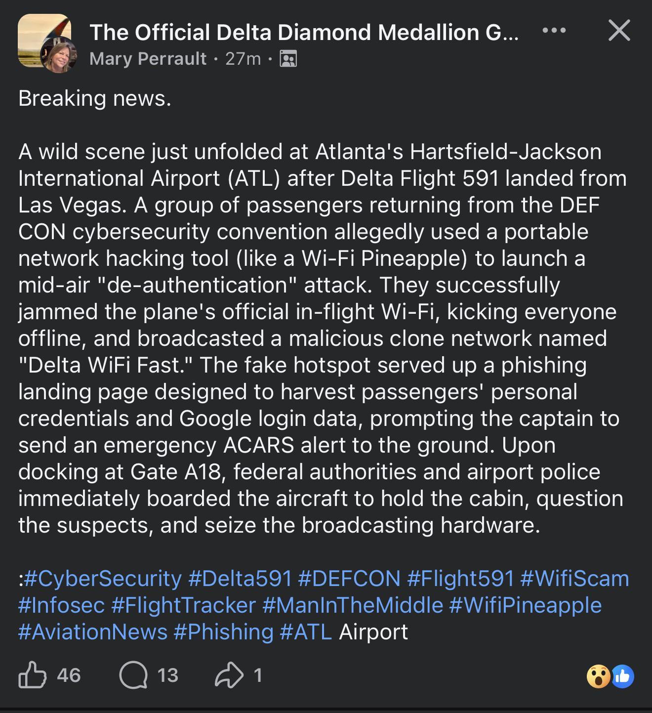 Hackers Take over Inflight WiFi