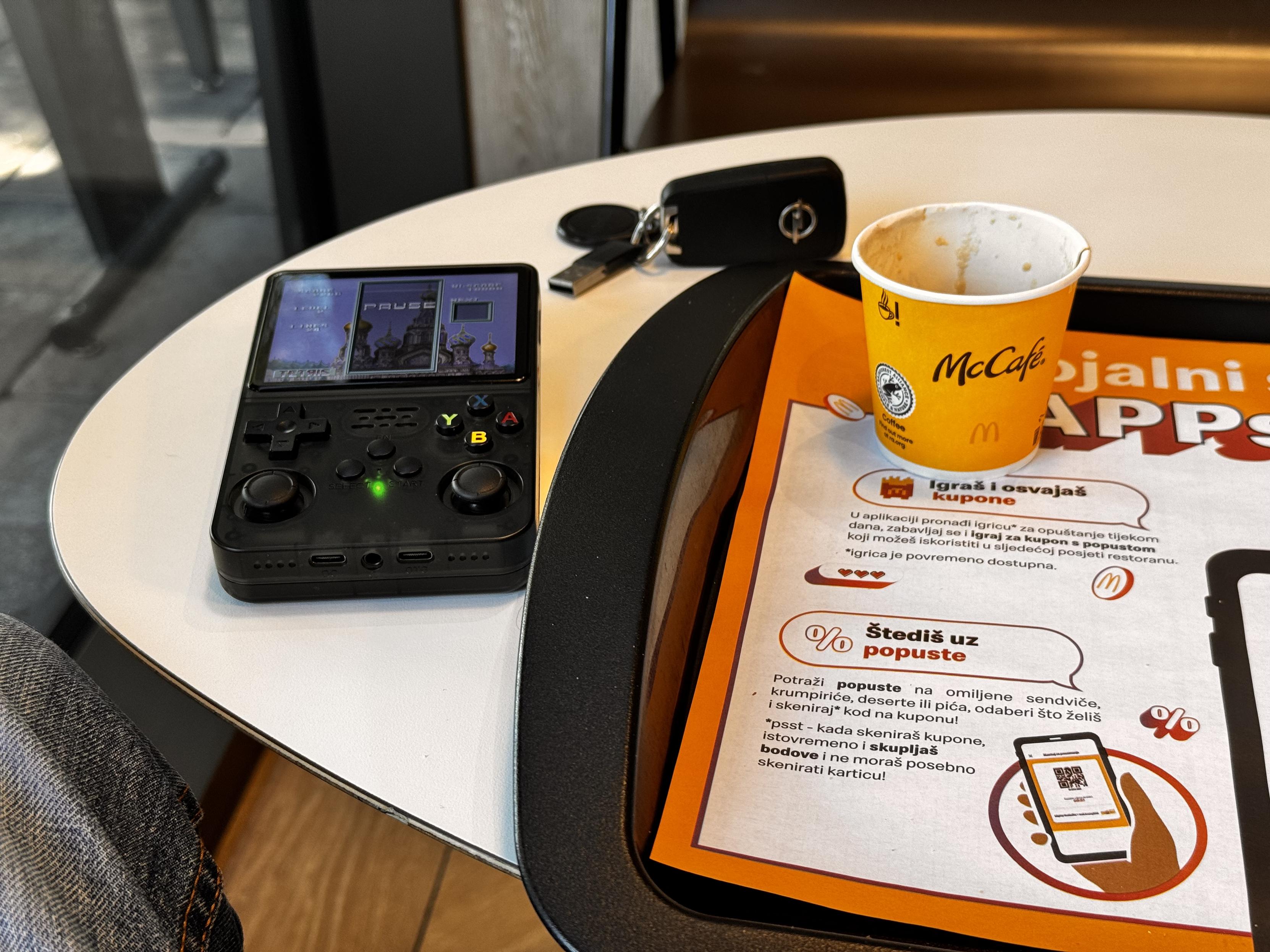 R36 games console and coffee ☕️ 