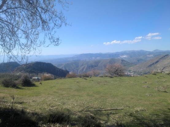 landscape with the nearby smaller mountains