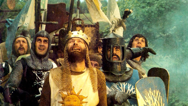 Image of the main cast for Monty Python and the Holy grail