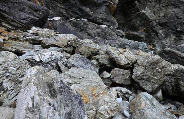 Pile of boulders.