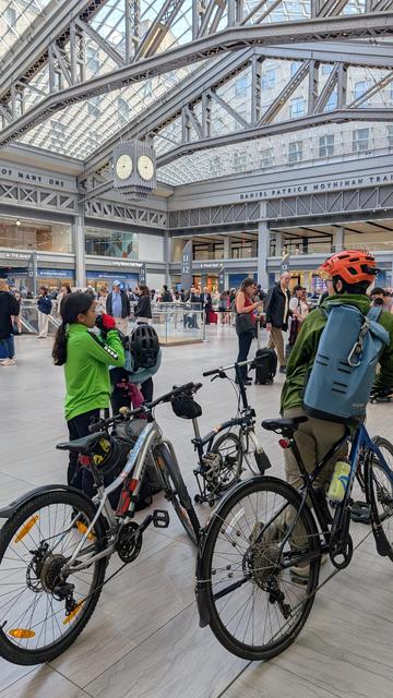 Bikes at Moynihan train station