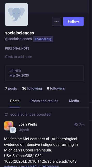 Screenshot of the channel.org bot boosting one of my posts