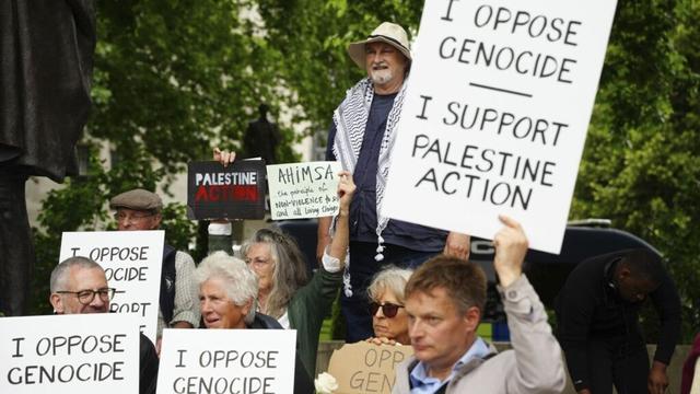 More than 20 arrests at protest in support of Palestine Action after UK ban comes into effect