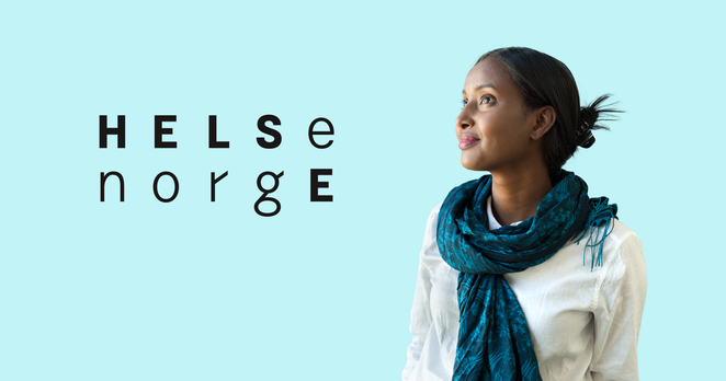 Helsenorges logo og portrett