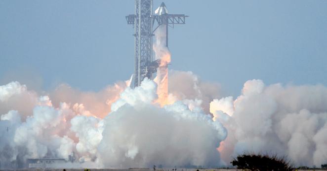 SpaceX’s Starship rocket lifted off from Starbase, Texas, on Tuesday.