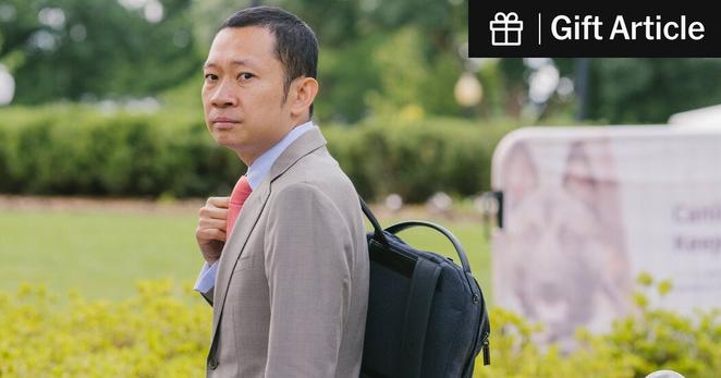He Tianying outside the White House on May 23. Mr. He is a member of an advisory body that seeks to broaden the Communist Party’s influence and solicit support from influential people in Chinese society.