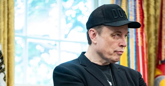 Elon Musk in the Oval Office last month.