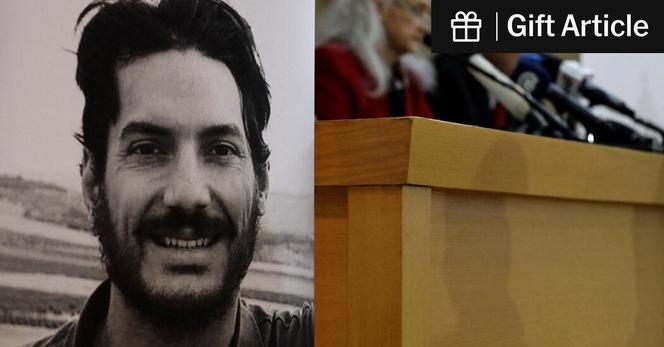 The parents of the American journalist Austin Tice during a news conference in Beirut, Lebanon, in 2018.
