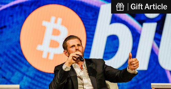 Eric Trump spoke on a panel with his brother Donald Trump Jr. at Bitcoin 2025 in Las Vegas last month.
