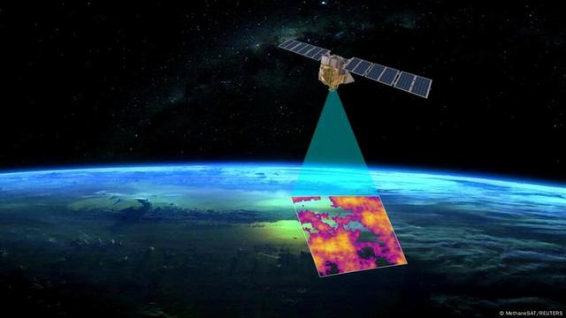 A rendering of a satellite that will be used to track methane emissions