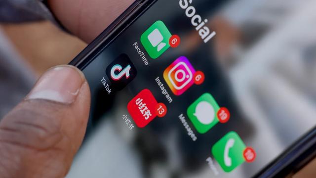 The TikTok app on an iPhone. | Erik S.Lesser/EPA