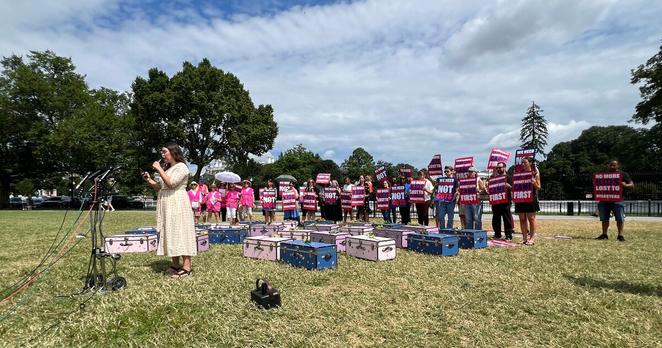 Climate activists call for action outside White House after deadly Hill Country flooding