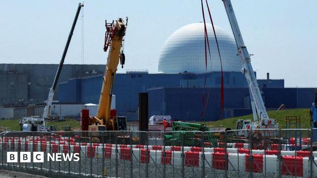 A view shows construction works on the site of the new Sizewell C nuclear power plant, currently being built next to Sizewell B nuclear power plant in Suffolk England, June 11, 2025.