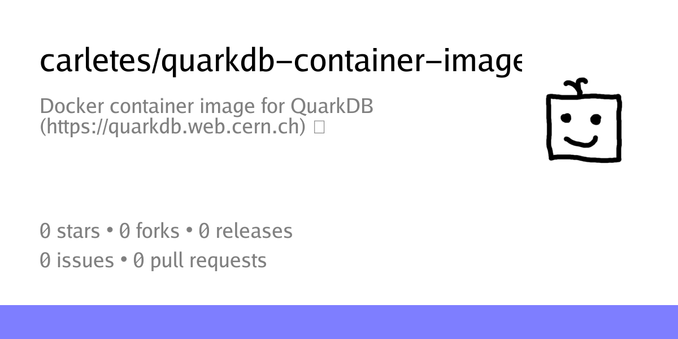Oversigtskort for depot carletes/quarkdb-container-image