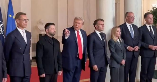 Trump with world leaders.