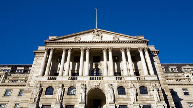 The Bank of England building in London.