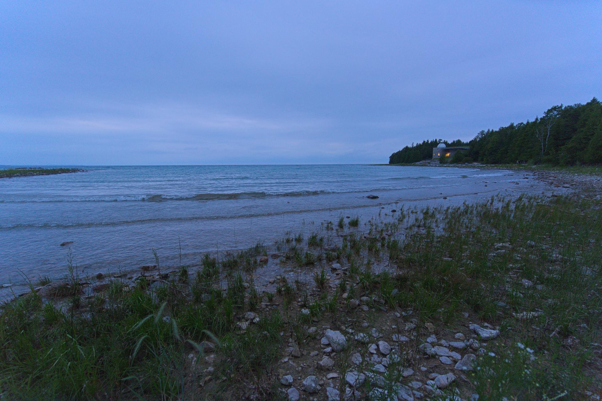 The beach near the International Dark Sky Park in the Headlands near Mackinaw City, MI