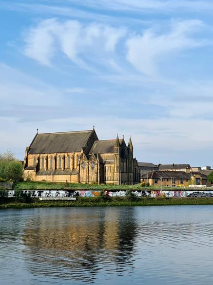 A Victorian church on the banks of the Clyde in Glasgow.
