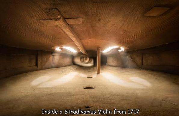 Inside a Stradivarius Violin from 1917.